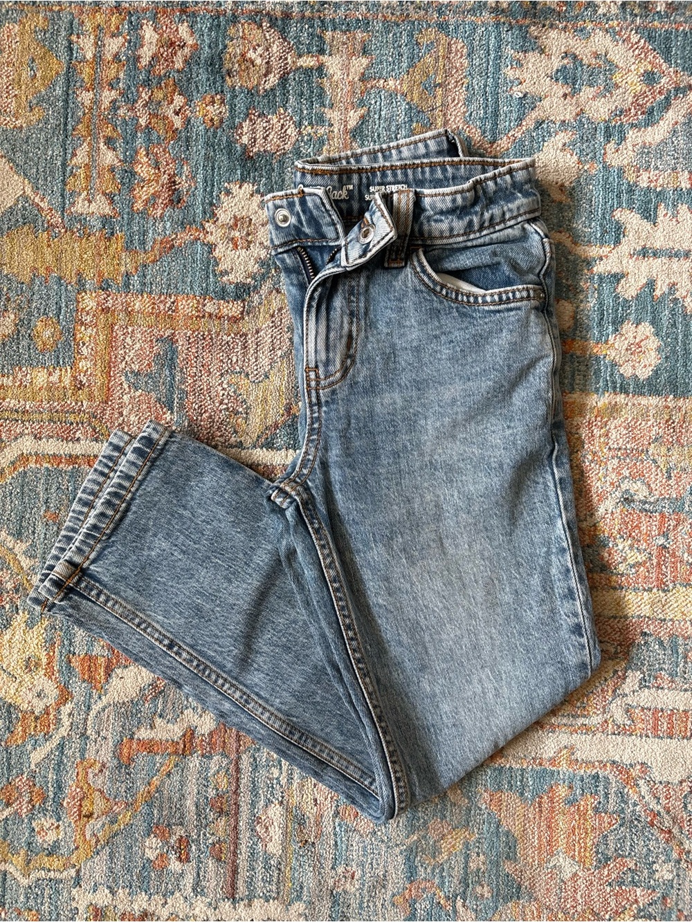 Cat & Jack Medium Light Blue High-Rise Mom Jeans